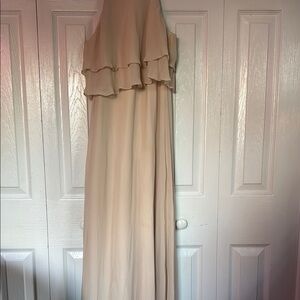 Jenny Yoo Collection bridesmaids dress, Elegant Cream Sleeveless Dress
